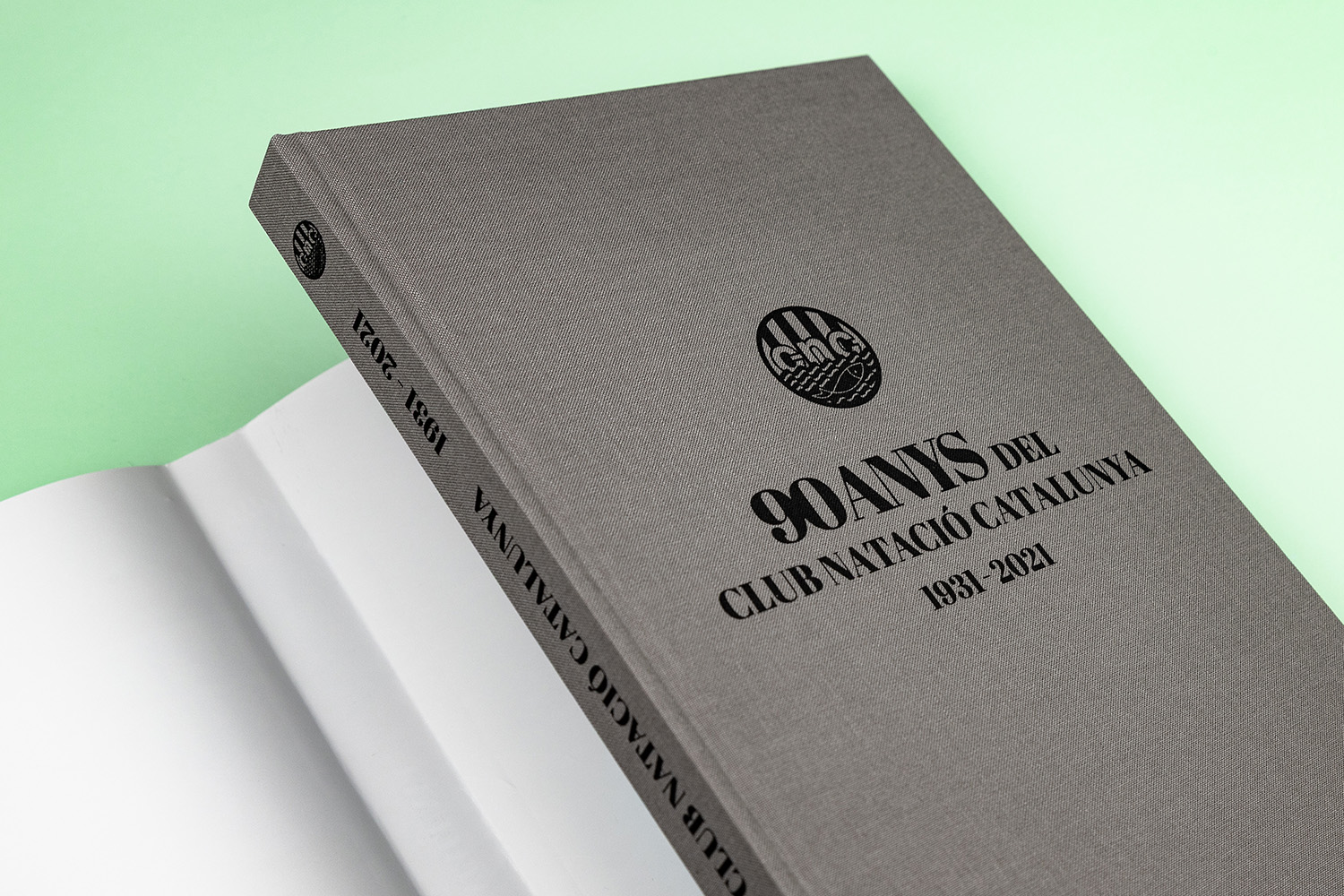 Club Natació Catalunya 90 Anys serigrafia coberta folrada amb tela